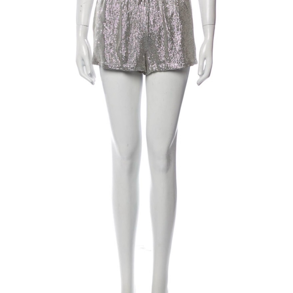 Sequin High-Waist Party Shorts - Pink/Silver